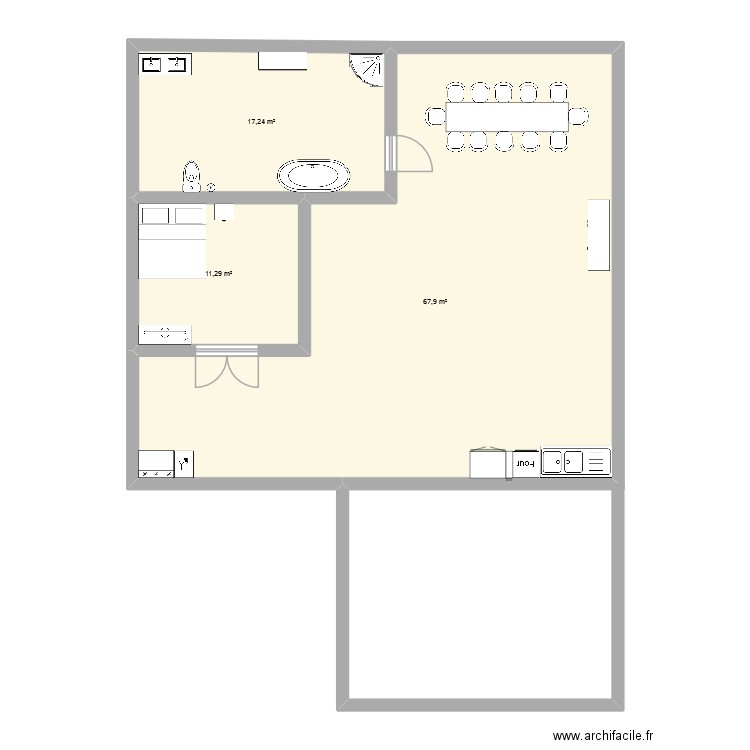 maison lyloo. Plan de 3 pièces et 96 m2