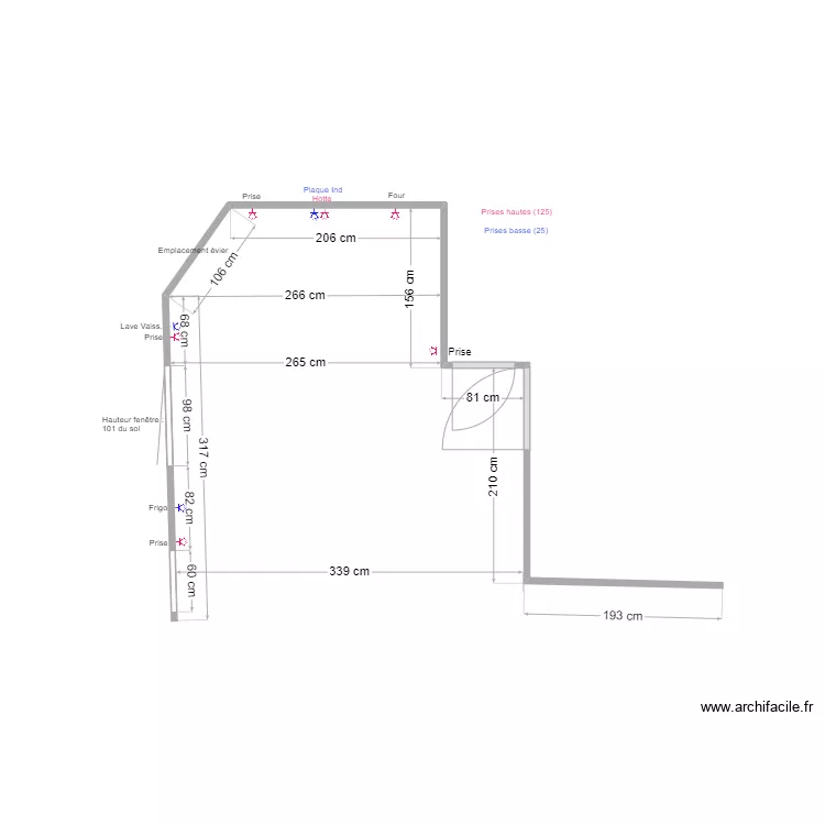 D&eacute;tails cuisine. Plan de 