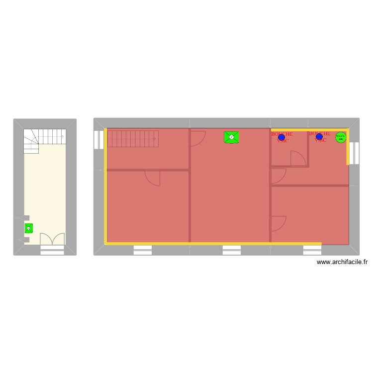 GARIGUES Christophe - SORGES - ETAGE PROJET PROPRIO. Plan de 0 pièce et 0 m2