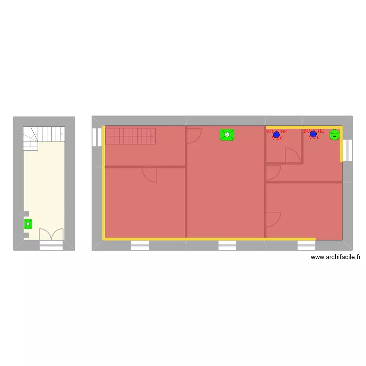GARIGUES Christophe - SORGES - ETAGE PROJET PROPRIO. Plan de 7  et 93 m²