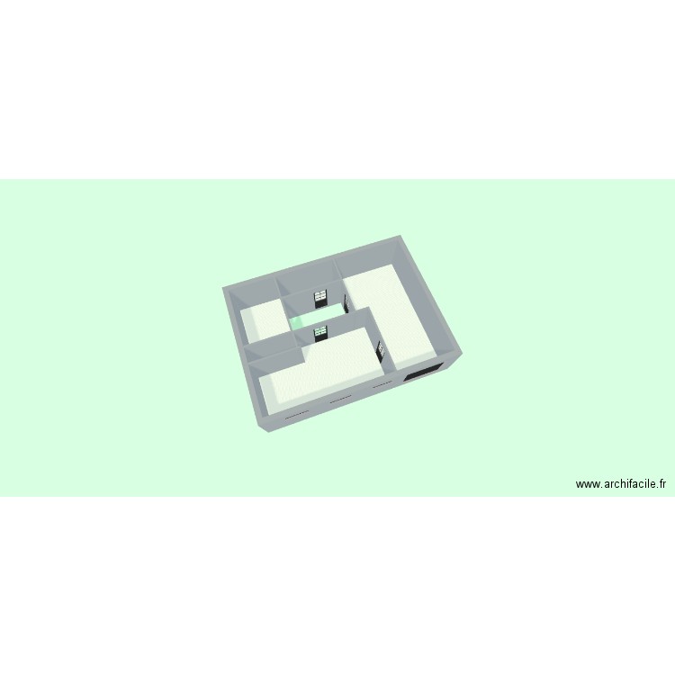 sous sol maison ANg. Plan de 4 pièces et 67 m2