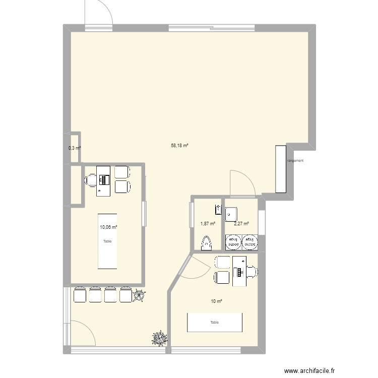 CKS-Jurbise 3. Plan de 6 pièces et 83 m2