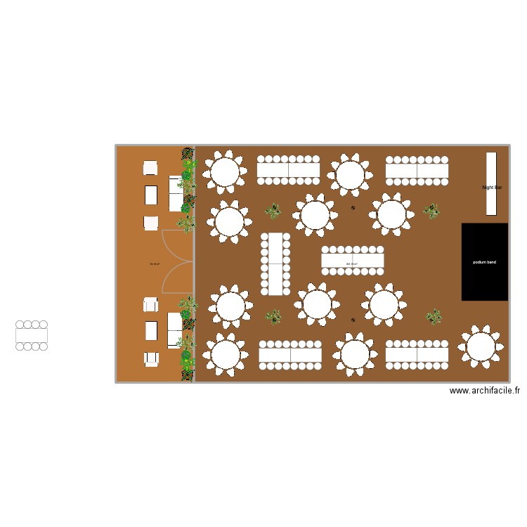 Jennifer & Matt. Plan de 2 pièces et 375 m2