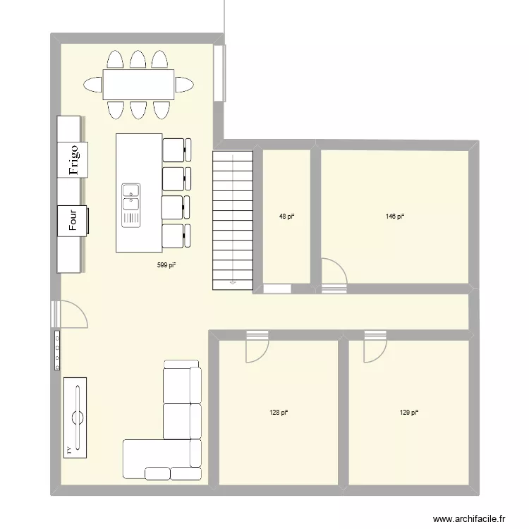 Berthier. Plan de 5  et 97 m²