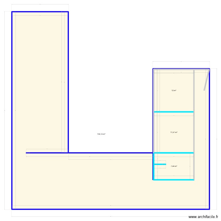 maison U. Plan de 4 pièces et 204 m2