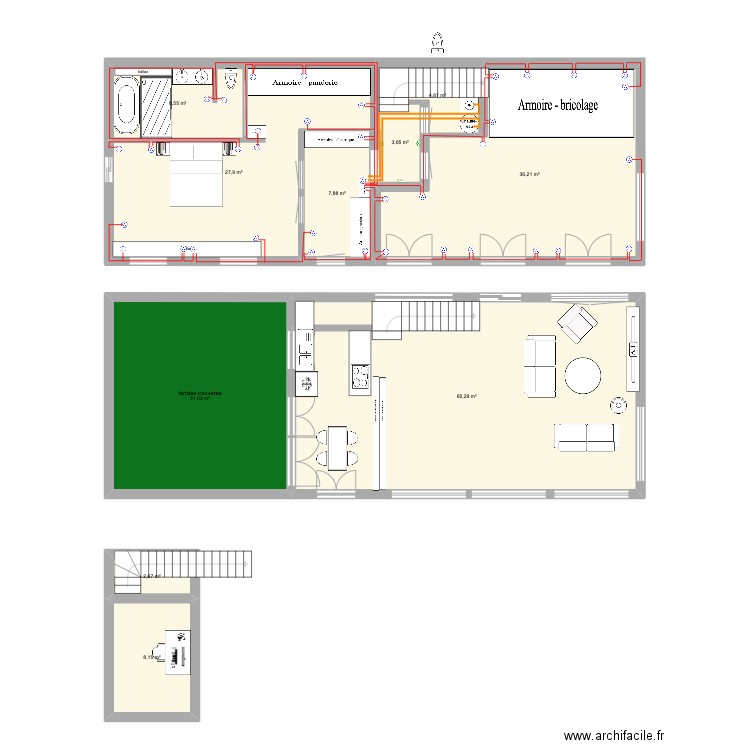 PLAN BURES SUR YVETTE v2024 v7. Plan de 10 pièces et 190 m2