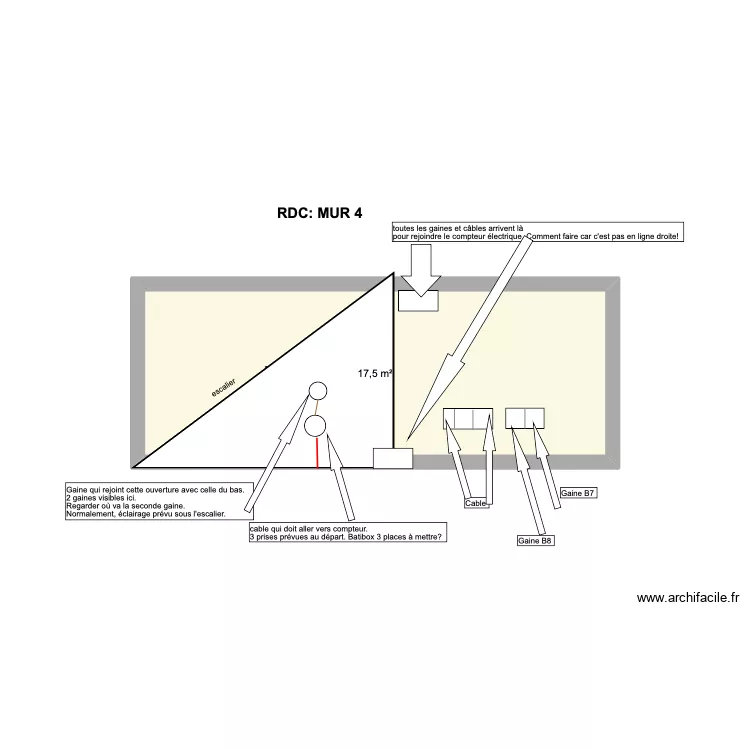 éclairage mur escalier. Plan de éclairage mur escalier. Plan de