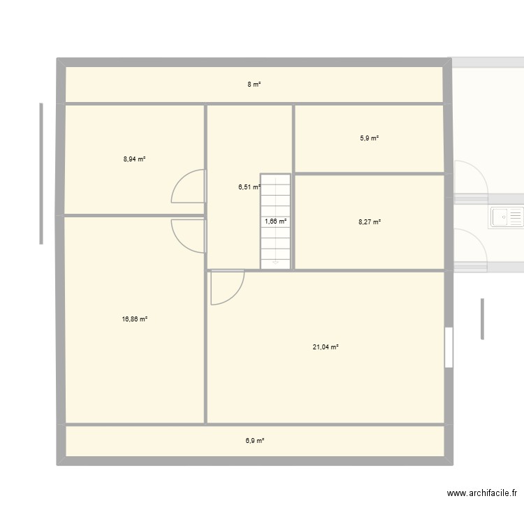 Home Lupu. Plan de 19 pièces et 186 m2
