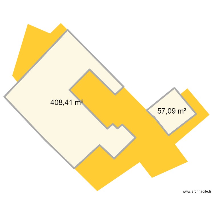 Plan général. Plan de 2 pièces et 465 m2