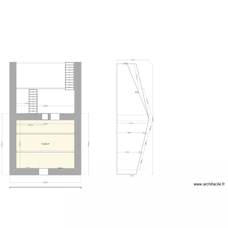 comble tremie colima&ccedil;on. Plan de 