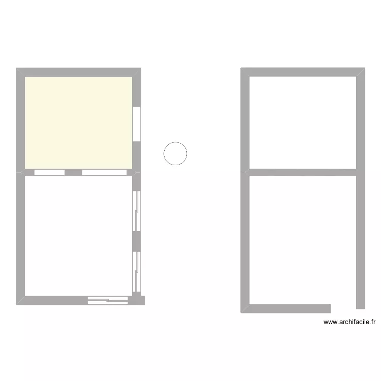 Plan &agrave; vide V25 du 23 03 2026. Plan de 1  et 24 m²