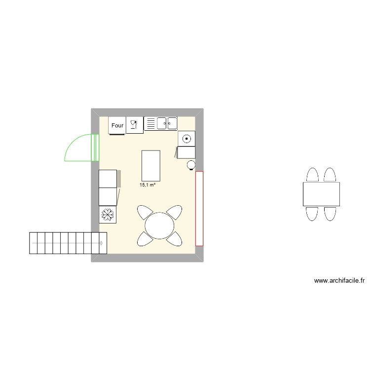 cuisine . Plan de 0 pièce et 0 m2