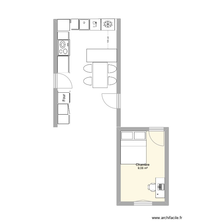 maison cuisine et chambre. Plan de 0 pièce et 0 m2