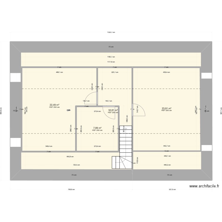 PROJET MORMANT AMENAGEMENT DUPLEIX 2. Plan de 4 pièces et 87 m2