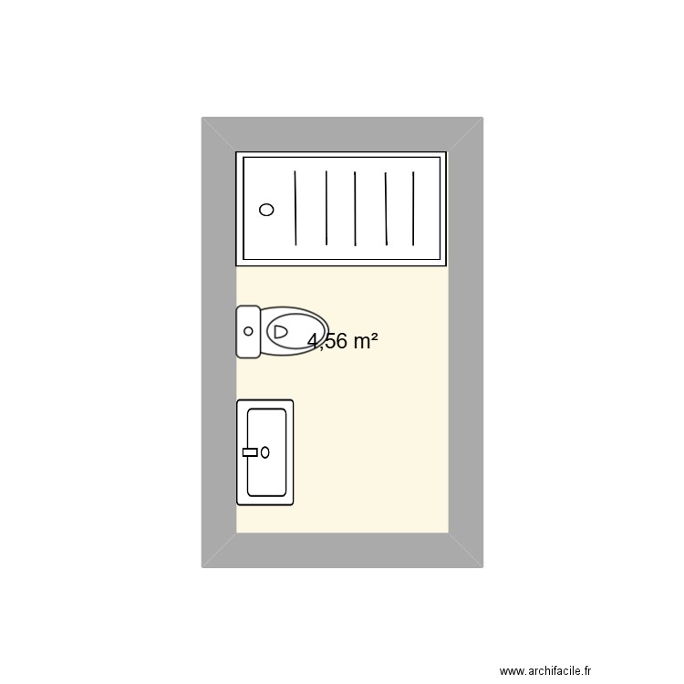 casa de banho jardim. Plan de 1 pièce et 5 m2
