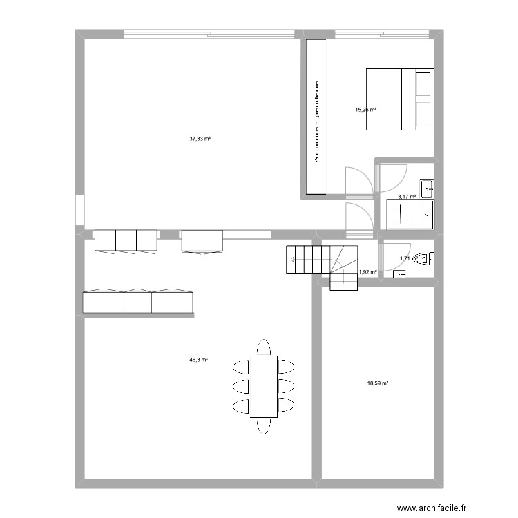 viilemoisson. Plan de 7 pièces et 124 m2