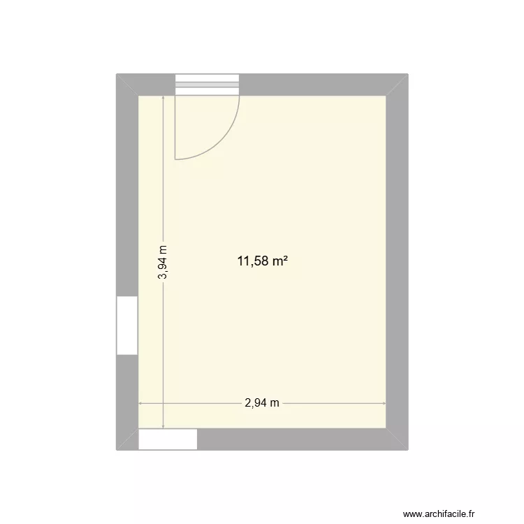 cuisine. Plan de 1  et 12 m²