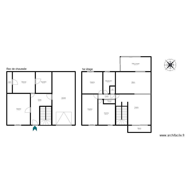 WOJTYdav. Plan de 19 pièces et 183 m2