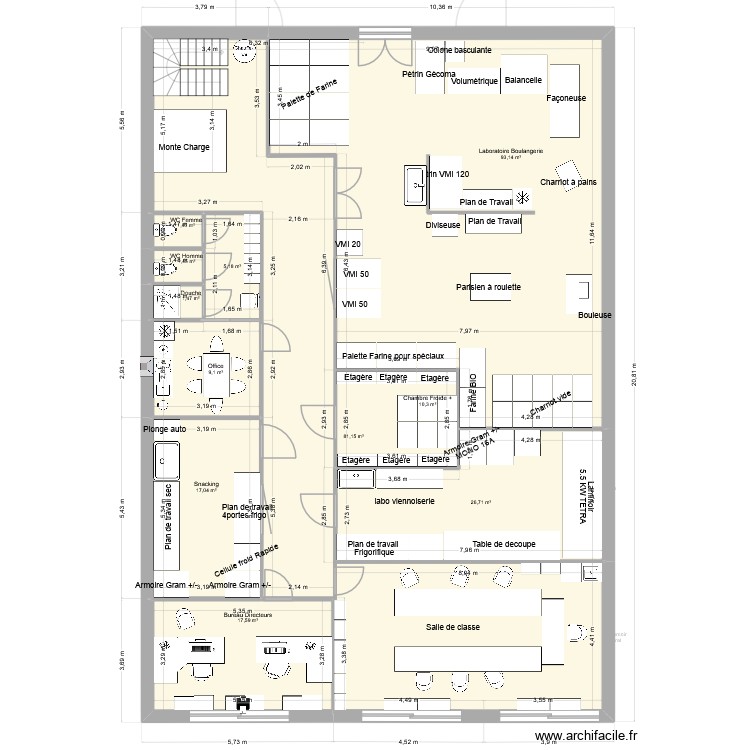 Plan espace boulangerie. Plan de 0 pièce et 0 m2 Plan espace boulangerie. Plan de 0 pièce et 0 m2