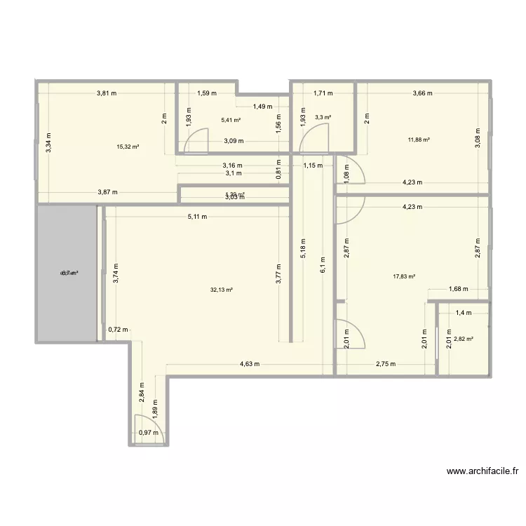 Plan apprt Saham. Plan de 9 et 97 m² Plan apprt Saham. Plan de 9 et 97 m²