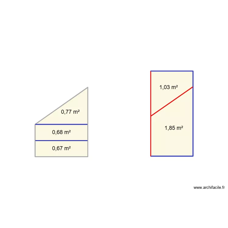 Placards grenier. Plan de 