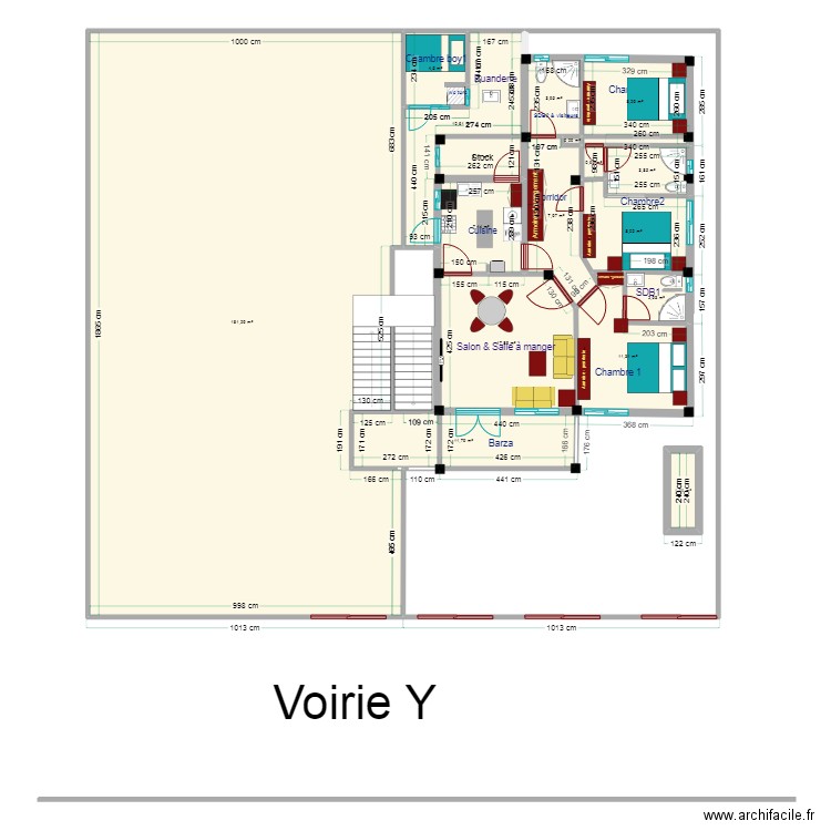 escalier callixte1. Plan de 17 pièces et 286 m2
