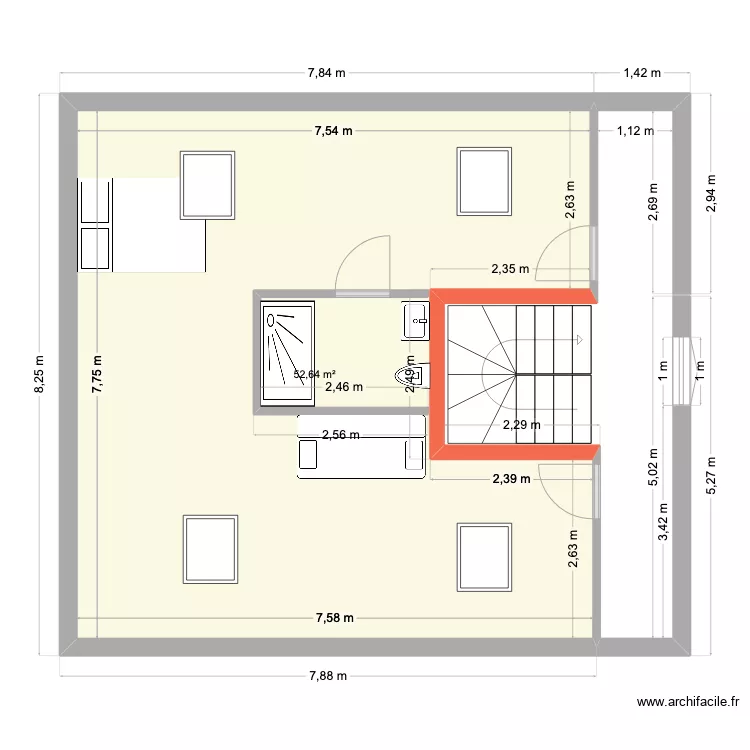 2er Maison2 h&eacute;singue MAIRIE. Plan de 