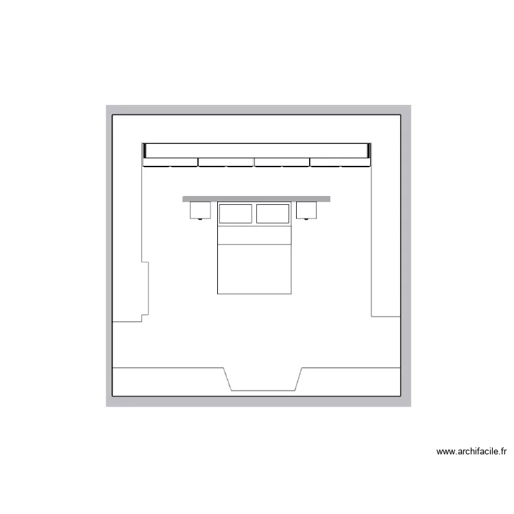 id&eacute;e chambre. Plan de 