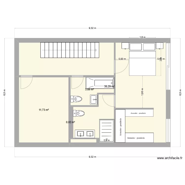 1er Claira 2 salles de bain complètes v2. Plan de 1er Claira 2 salles de bain complètes v2. Plan de