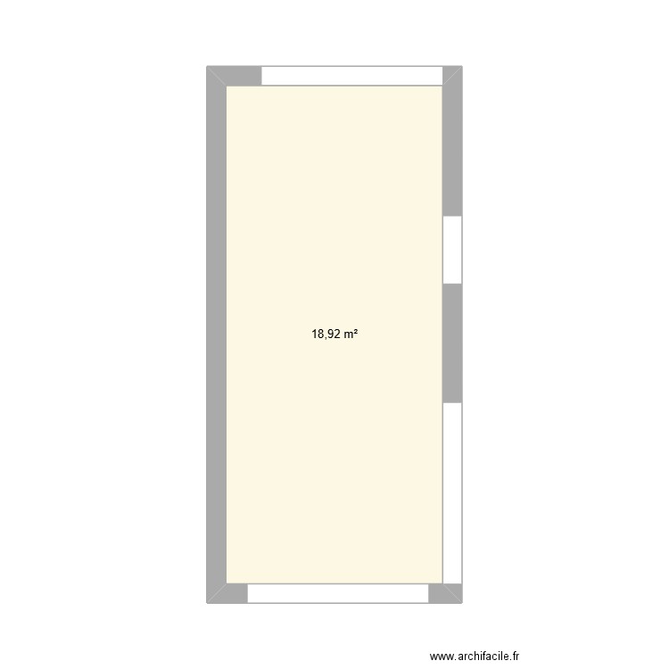 cuisine kairon. Plan de 1 pièce et 19 m2
