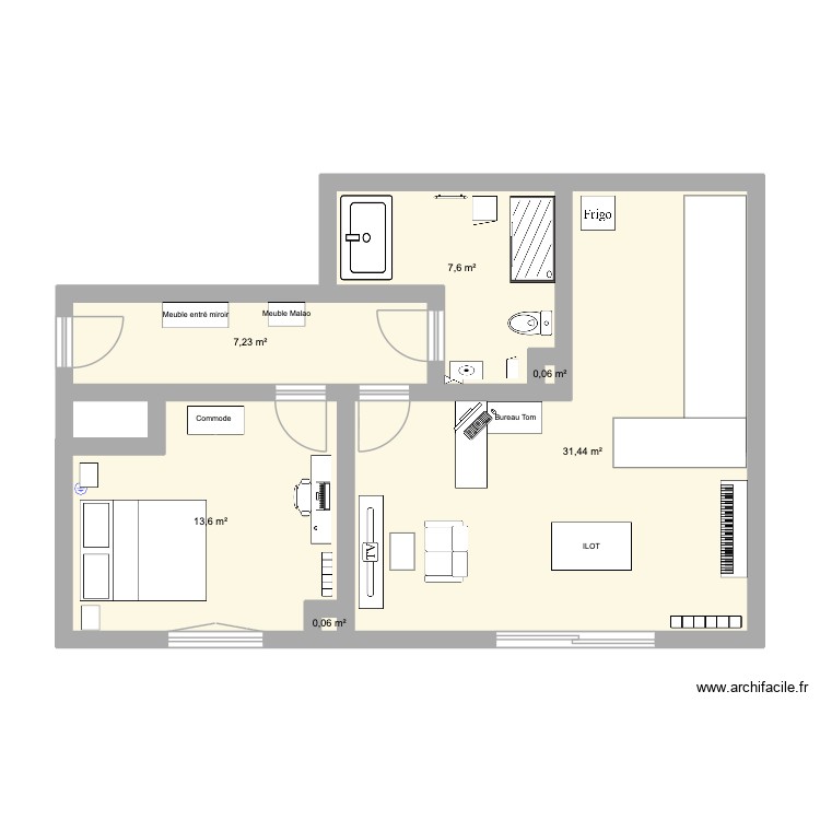 Apart Chantilly. Plan de 0 pièce et 0 m2