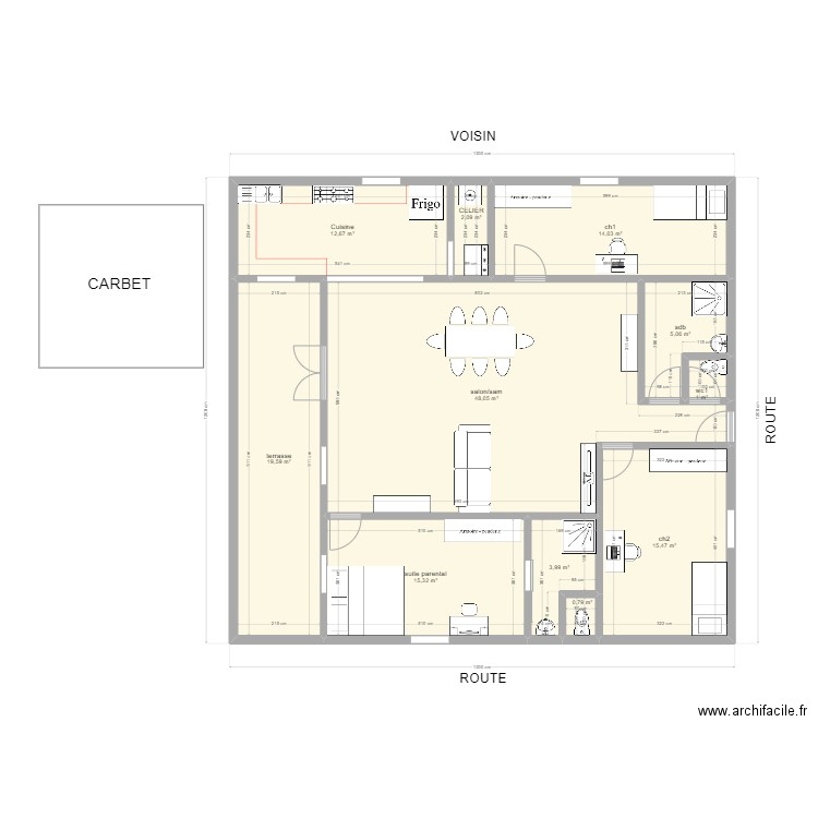 T4 PLEIN PIED MARIE AVILA. Plan de 11 pièces et 138 m2