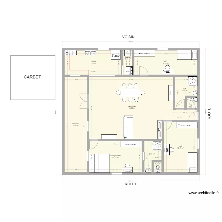 T4 PLEIN PIED MARIE AVILA. Plan de 0 pièce et 0 m2