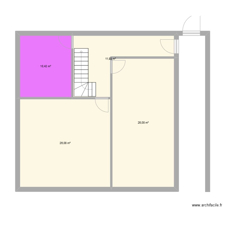 173 ch de Wavre rez. Plan de 4 pièces et 75 m2