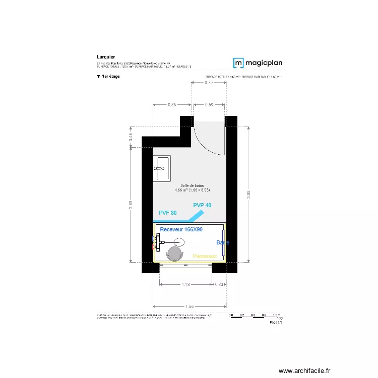 Plan Projet 1 Larquier. Plan de 