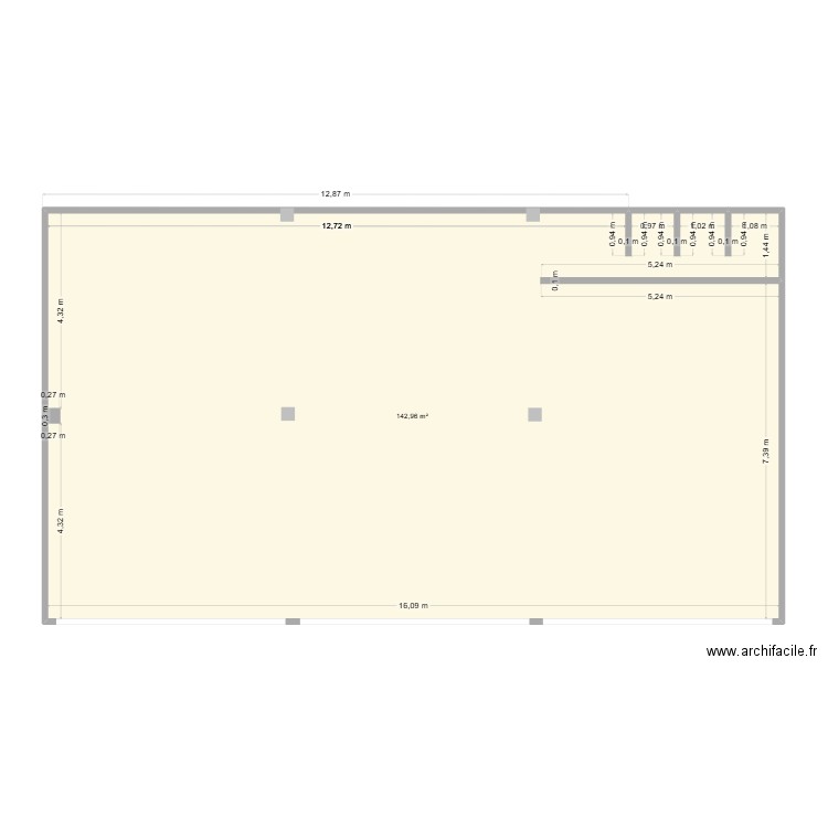 Le Lorrain. Plan de 1 pièce et 143 m2