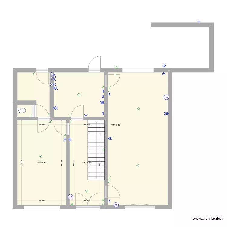 Maison Gwen. Plan de 