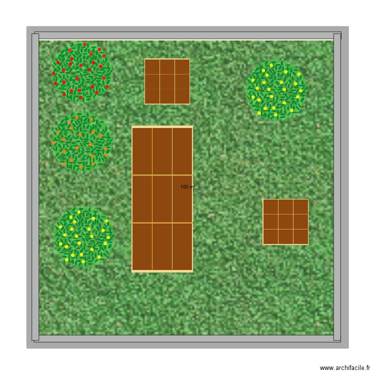 malo. Plan de 1 pièce et 100 m2