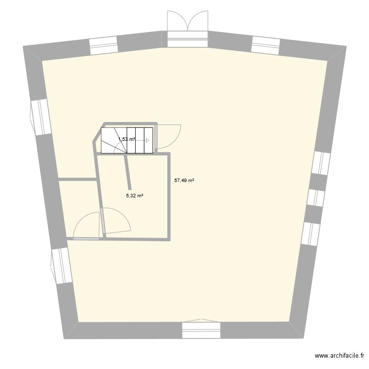 isemo. Plan de 3 pièces et 72 m2
