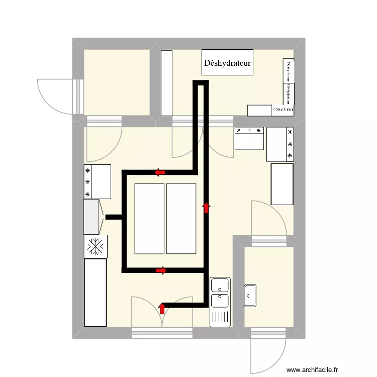labo peyort. Plan de 4  et 28 m²