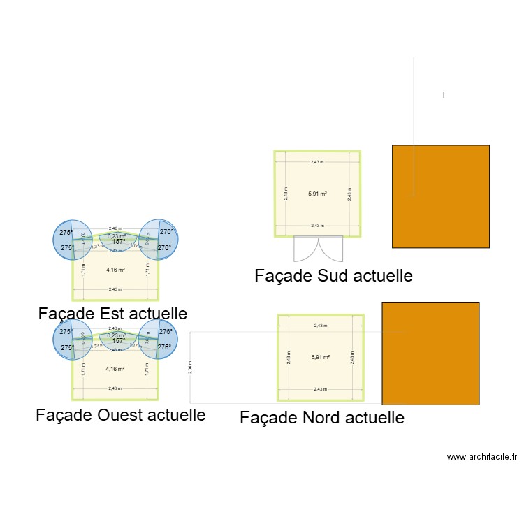 abri de jardin def. Plan de 6 pièces et 21 m2