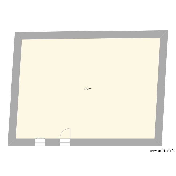 Maison. Plan de 1 pièce et 99 m2