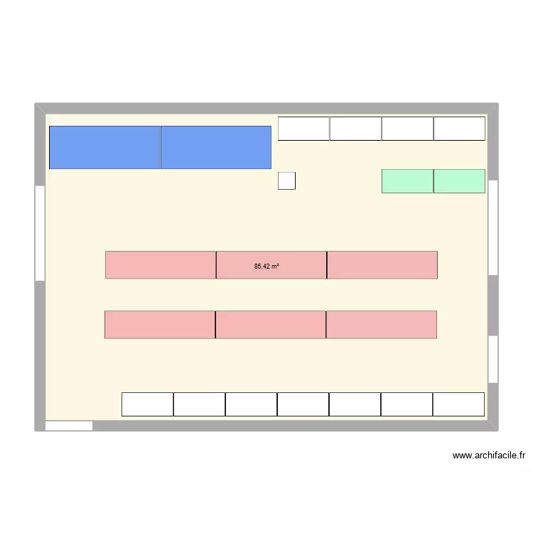 REFR1. Plan de 1  et 85 m²