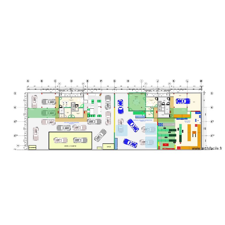 RDC MANOUKIAN vue agencement TO BE RDC V2 _ SHAREYACH. Plan de 21 pièces et 1135 m2