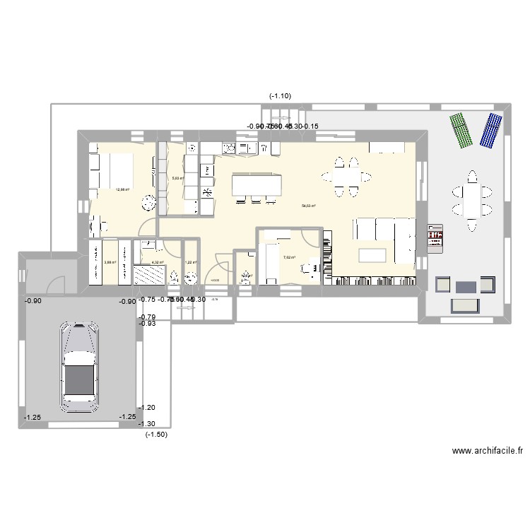 lot 20 oct 25. Plan de 17 pièces et 179 m2