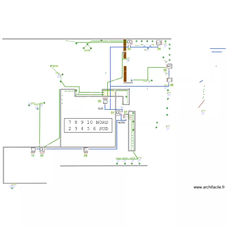 Arrosage3. Plan de 1  et 14 m²