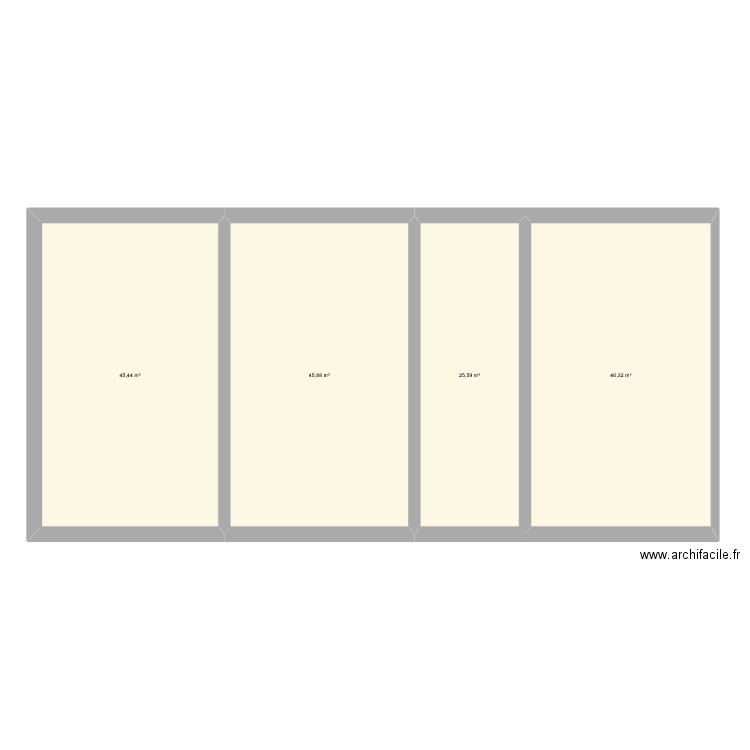 123. Plan de 4 pièces et 163 m2