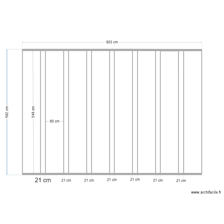 Grille Labo. Plan de 9 pièces et 36 m2
