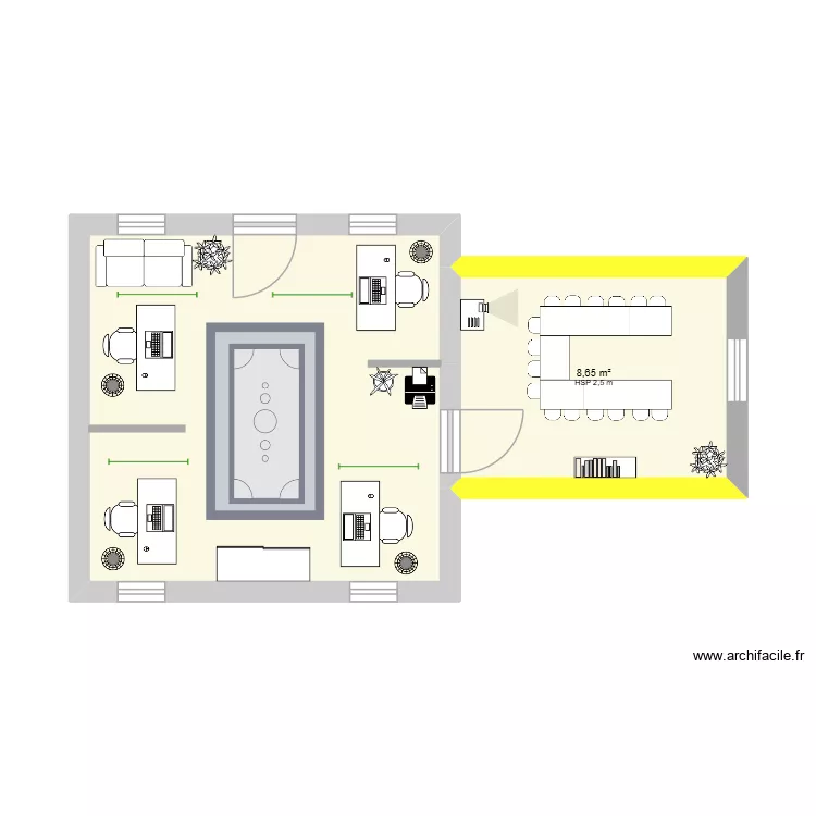 Plan 1 ergonomique. Plan de 2 et 28 m² Plan 1 ergonomique. Plan de 2 et 28 m²