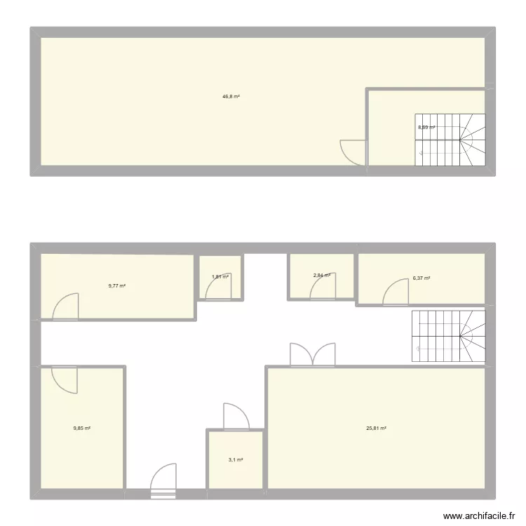 maison. Plan de 9 et 115 m² maison. Plan de 9 et 115 m²
